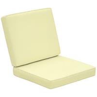 Outsunny Outdoor Seat and Back Cushion Set Replacement Cushions, Cream White
