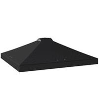 3x3m UV50+ Waterproof Outdoor Gazebo Roof Replacement Cover, Black, Refurbished