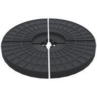 4Pcs Sand Water Fillable Parasol Base Weight Stands, Refurbished