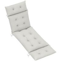 Outsunny Sun Lounger Cushion Only, Garden Lounge Chair Cushion, Light Grey