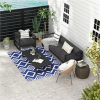 Outsunny Reversible Waterproof Outdoor Rug W/ Carry Bag, 182 x 274cm Refurbished