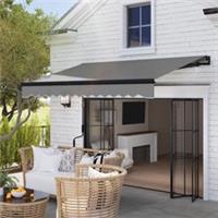 Outsunny 2.5 x 2m Electric Awning with LED Light & Remote Controller Refurbished