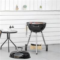 Outsunny Portable Kettle Charcoal Grill BBQ Smoker w/ Cover, Lid, Refurbished