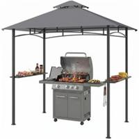 Outsunny Outdoor Double-tier BBQ Gazebo Shelter Grill Canopy Barbecue Tent