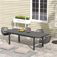 Outsunny Extending Garden Table Outdoor for 6-8 People Aluminium Refurbished