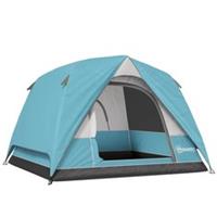 Outsunny 3-4 Person Waterproof Camping Tent, Navy & Light Blue, Refurbished