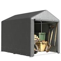 Outsunny 1.6x2.2m Portable Outdoor Storage Shed, Dark Grey, Refurbished