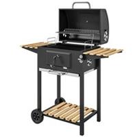 Outsunny Charcoal BBQ Grill with Warming Rack 3 Shelves Temperature Refurbished