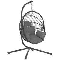 Outsunny Hanging Swing Chair w/ Thick Cushion, Patio Hanging Chair, Refurbished
