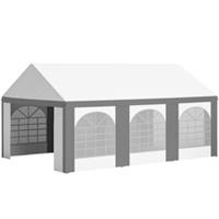 Outsunny 6x4m Party Tent, Marquee Gazebo w/ Sides, Windows & 2 Doors Refurbished