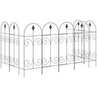 Outsunny Decorative Garden Fencing 8PCs 44inx12.5ft Border Edging Refurbished
