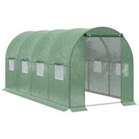 Outsunny 4x2M Walk-in Garden Greenhouse with Zip Door & Windows, Refurbished