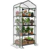 Outsunny Portable 4-Tier Mini Plant Greenhouse, Refurbished