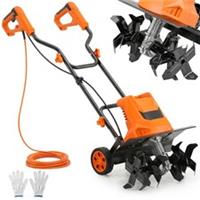 Outsunny 1500W Electric Tiller 40cm Working Width, Orange, Refurbished