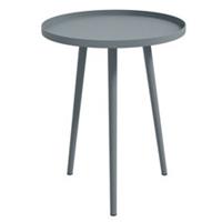 Outsunny Round Edge Outdoor Garden Coffee Side Table, Grey, Refurbished
