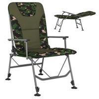 Outsunny Padded Reclining Adult Camping Chair, Camouflage, Refurbished
