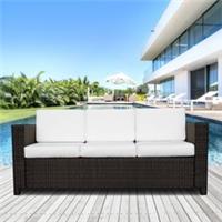 Outsunny Rattan Wicker 3-seater Sofa Chair Patio Furniture Refurbished