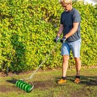Outsunny Grass Spike Roller, Soil Aerator w/3 Pc Handle & T-bar Grip Refurbished