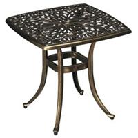 Outsunny 54 x 54cm Aluminium Outdoor Garden Side Table, Bronze, Refurbished
