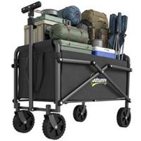 Outsunny 62L Festival Trolley, 60kg Heavy Duty Folding Trolley Cart, Black