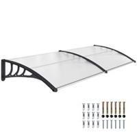 Outsunny Outdoor Curved Window Porch Canopy Awning UV Rain Cover 0.8x2m Clear