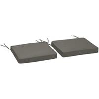 Outsunny 45 x 45cm Replacement Garden Seat Cushion Pad with Ties, Dark Grey
