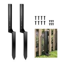 Outsunny 2 Pack Fence Post Repair Kit, Metal Fence Post Support with Drill