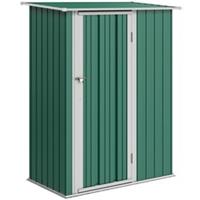 Outsunny Outdoor Storage Shed Steel Garden Shed w/ Lockable Door Green