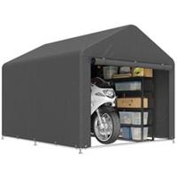 Outsunny 6.6 x 7.8ft Garden Storage Shed Tent Bike Tent, Dark Grey