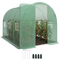 Outsunny 2 x 3 m Walk-in Polytunnel Greenhouse with 6 Windows, Garden Tunnel