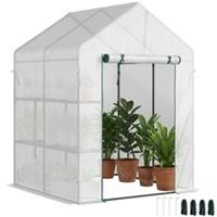 Outsunny Greenhouse for Outdoor, Portable Gardening Plant Grow House w/ Shelf