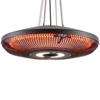 Outsunny 2000 W Hanging Electric Patio Heater with LED Light, IP65, Black