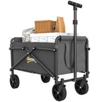 Outsunny 62L Festival Trolley, 60kg Heavy Duty Folding Trolley Cart, Grey