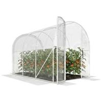 Outsunny 3 x 2 x 2m Polytunnel Greenhouse with Door, Galvanised Steel Frame