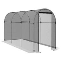 Outsunny Fruit Cage, Plant Protection Tent, 1.2 x 3.6 x 1.9m, Black