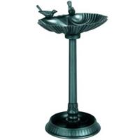 Outsunny 81cm Tall Bird Bath with 2 Decorative Birds for Garden, Green