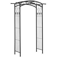 Outsunny 130L x 211cm Height Metal Garden Arch Arbor for Wedding Decor