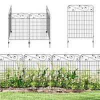 Outsunny Decorative Garden Fencing 4PCs 56in x 11.5ft Metal Border Edging