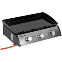 Outsunny Portable Gas Plancha Barbecue Grill with 3 Stainless Steel Burner