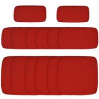 Outsunny Garden Rattan Sofa Set Polyester Cover Replacement No Cushion Red