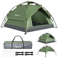 Outsunny 2-3 Man Pop Up Tent Camping Festival Hiking Family Travel Shelter