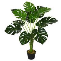 Outsunny 85cm Artificial Monstera Tree Fake Plant in Pot Indoor Outdoor Dcor
