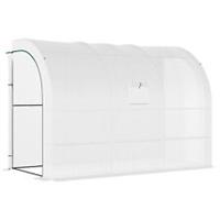 Outsunny 300 x 150 x 213 Plant Greenhouse Garden Nursery w/ Cover Window, White
