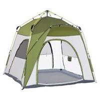 Outsunny 4 Man Pop Up Tent Camping Backpacking Dome Tent, Green