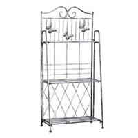 Outsunny 3-Tier Metal Folding Plant Stand Display Rack Bookshelf Unit Outdoor