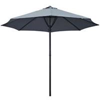 Outsunny Outdoor Market Table 3(m) Parasol Umbrella Sun Shade with 8 Ribs, Grey