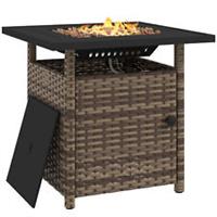 Outsunny 50,000 BTU Rattan Fire Pits for Garden, Fire Pit Table, Brown