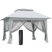 Outsunny 3.6 x 3.6m Pop-up Tent Gazebo Instant Canopy Steel w/ Bag