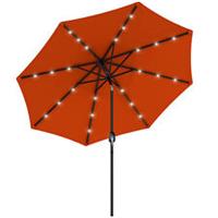 Outsunny 24 LED Solar Powered Parasol Umbrella Garden Tilt Outdoor String Light