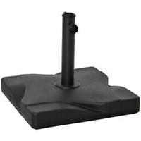 Outsunny 20KG Square Patio Parasol Base, Fits ?32mm,?38mm,?48mm Pole - Black